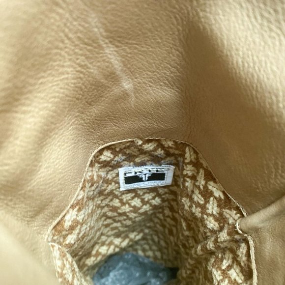Vintage Frye Light Beige Leather Unique Knee High Boots 6.5 - Picture 14 of 15